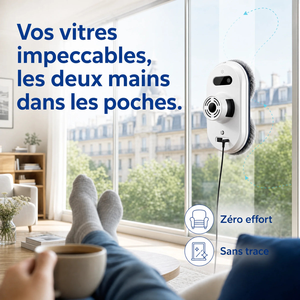 Robot Lave-Vitre Anti-Chute