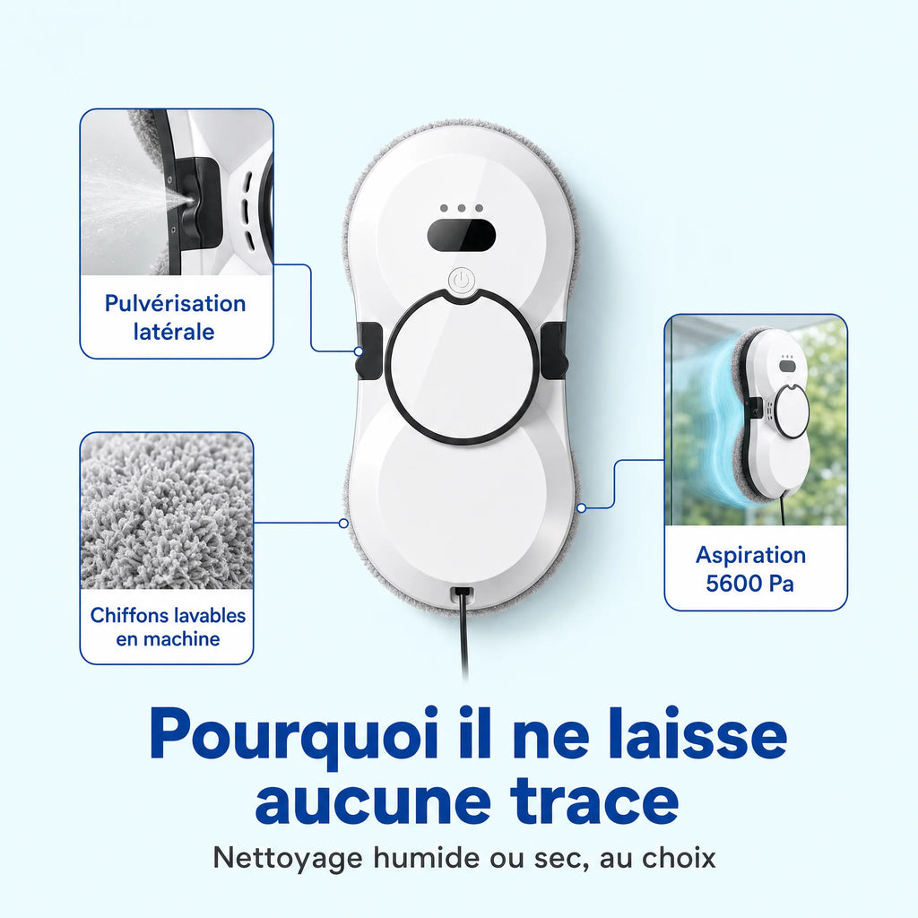 Robot Lave-Vitre à Pulvérisation