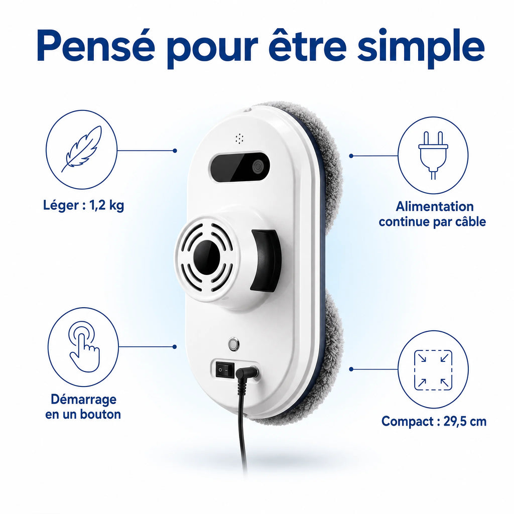 Robot Lave-Vitre Anti-Chute