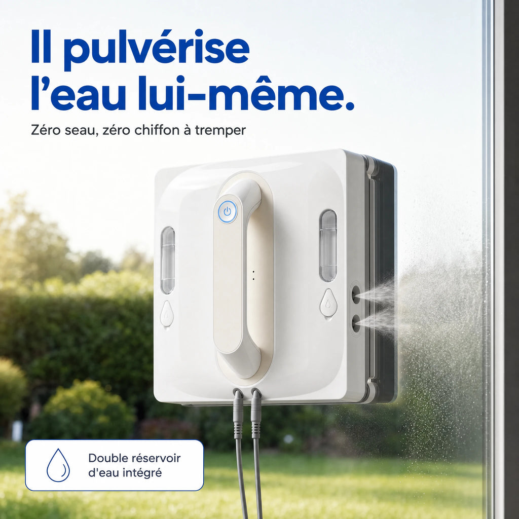 Il pulvérise l'eau lui-même : zéro seau, double réservoir d'eau intégré