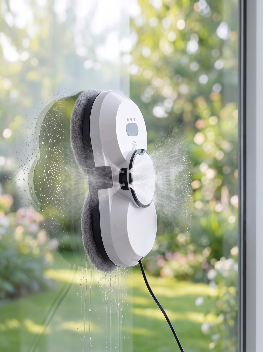Il humidifie la vitre tout seul