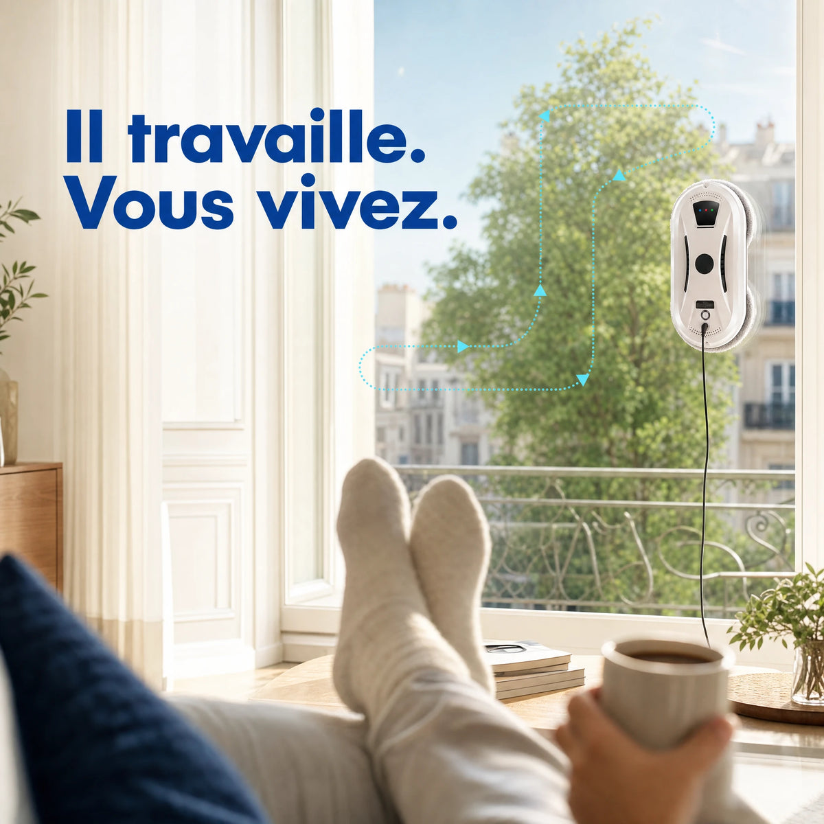 Il travaille. Vous vivez. Le robot nettoie pendant que vous vous détendez
